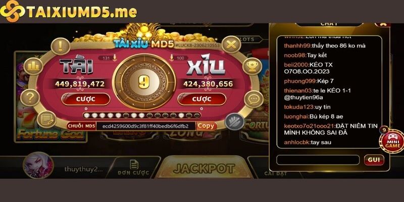 Tài xỉu game vui công nghệ MD5 mới mẻ, chính xác