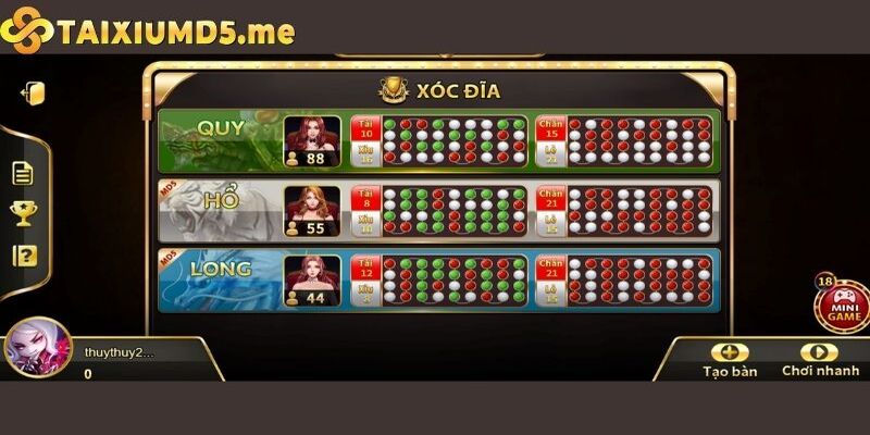 Tham gia game tài xỉu xóc đĩa vô cùng hấp dẫn tại Taixiumd5.me