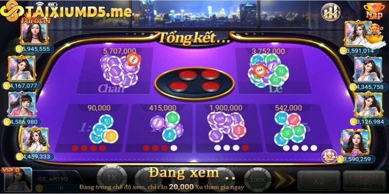 Tỷ trọng ăn thưởng tài xỉu xóc đĩa tại trang game Taixiumd5.me