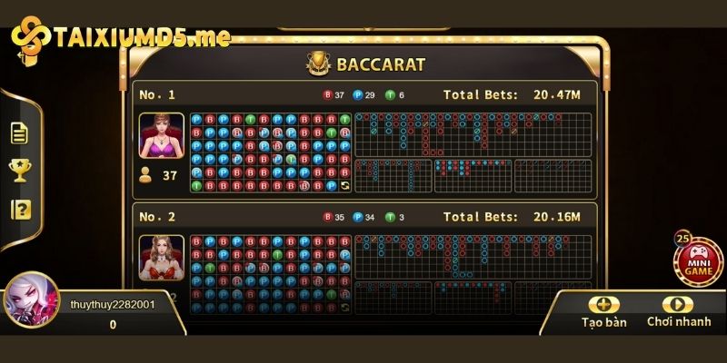 Game bài Baccarat hấp dẫn tại trang game