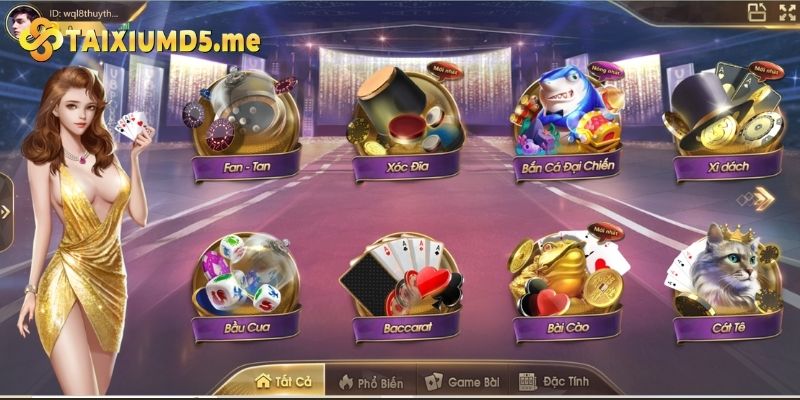 Những game bài đổi tiền thật tại sảnh game Tài Xỉu MD5