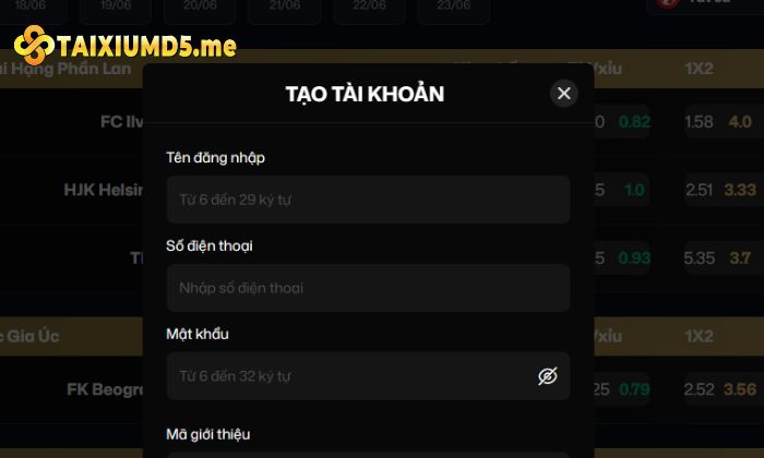 Điền thông tin đăng ký tài khoản một cách cẩn trọng và chính xác